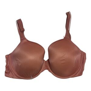 Victoria's Secret 34DD Lined Perfect Coverage Underwire Bra Mauve Pink Support